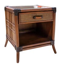 Palm Cove Rattan Wicker 1 Drawer Nightstand