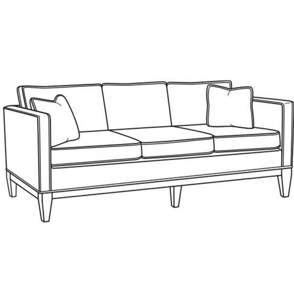 Tribeca Indoor 3 over 3 Sofa by Braxton Culler Made in the USA Model 711-011