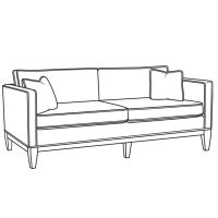 Tribeca Indoor 2 over 2 Sofa by Braxton Culler Made in the USA Model 711-0112