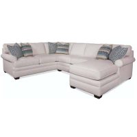 Kensington Indoor Three Piece Chaise Sectional by Braxton Culler Made in the USA Model 7212-3PC-SEC1
