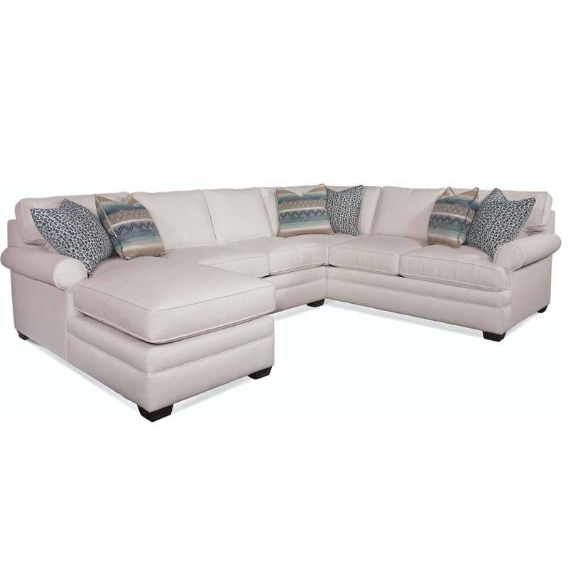 Kensington Indoor Three Piece Chaise Sectional by Braxton Culler Made in the USA Model 7212-3PC-SEC2