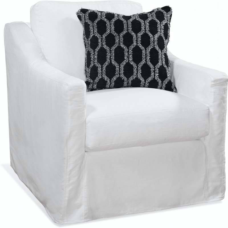 Oliver Indoor Swivel Chair with Slipcover by Braxton Culler Made in the USA Model 731-005XP