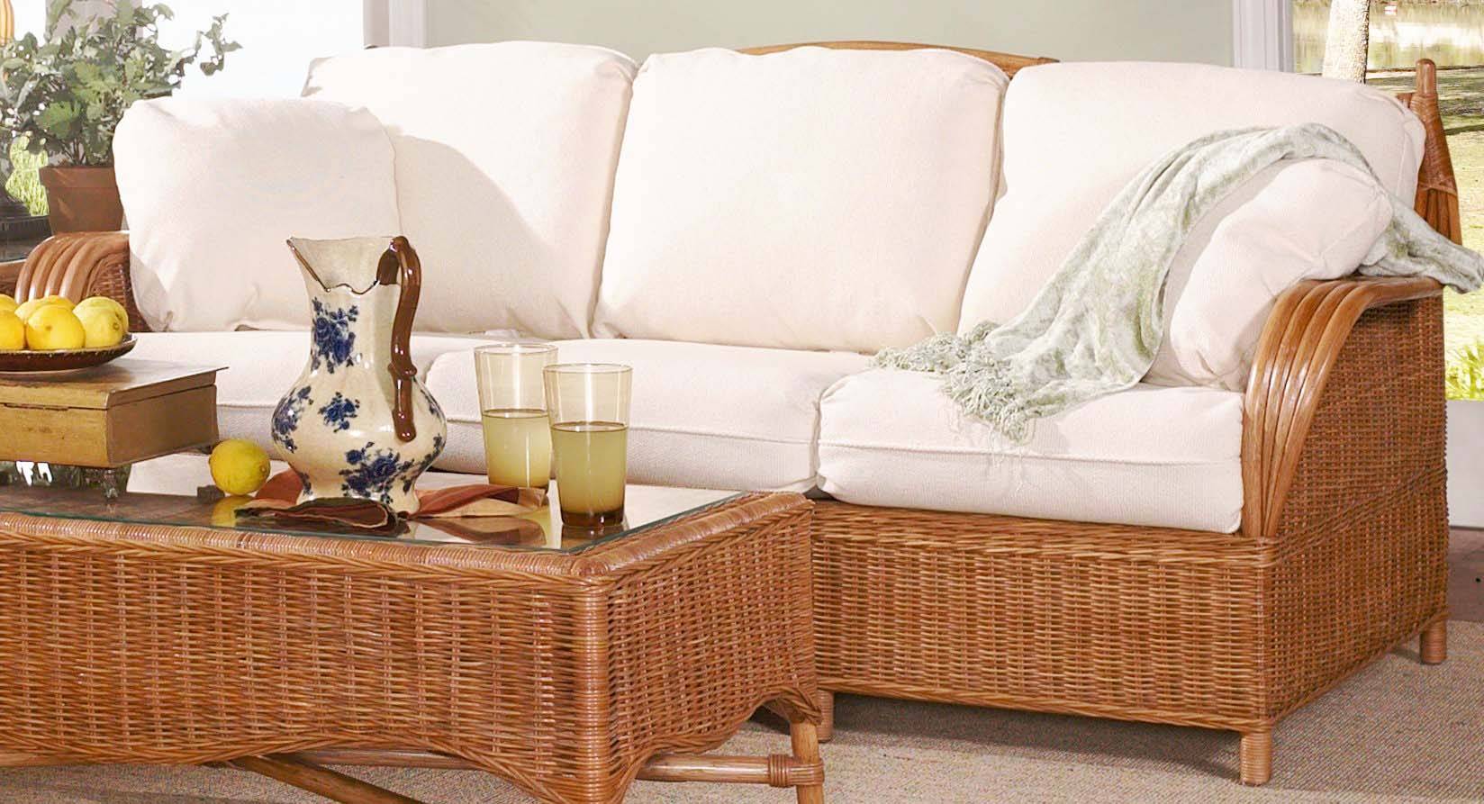 Rattan couches for discount sale