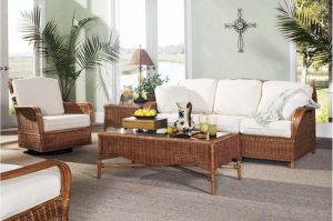 BODEGA WICKER SET WITH SLEEPER SOFA