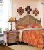 Coral Cove Rattan 2 Pc Bedroom Set with Queen Headboard and Nightstand Model CC-2PCSET By Spice Island Wicker