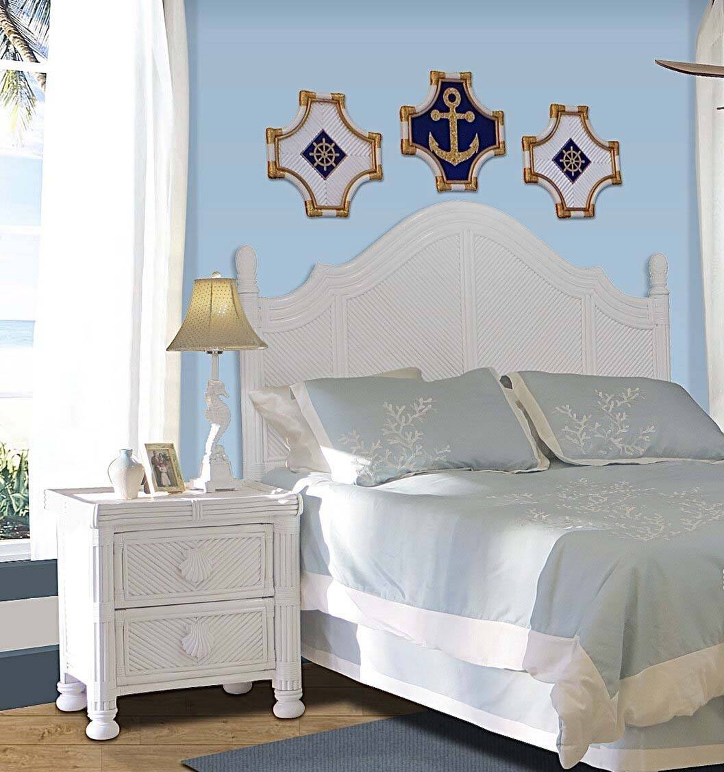 white coral cove 2 pc bedroom set