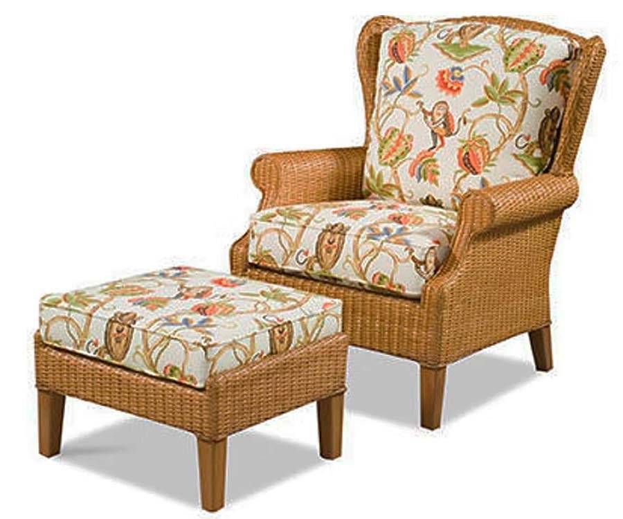 Havana Indoor 2 Pc Set with Wing Back Chair and Ottoman by Braxton Culler Model 1079-007SET