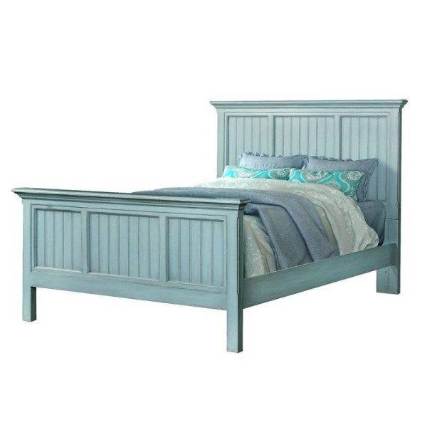 Monaco Distressed Blue Queen Complete Bed