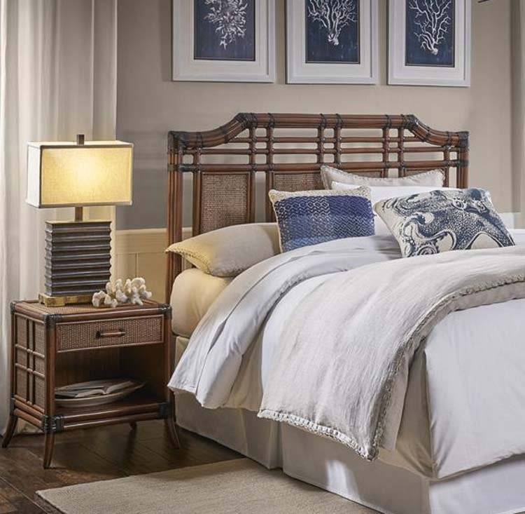 Palm Cove 2 Pc Queen Headboard and Night Stand Bedroom Set Model 1102-5643-ATQ-2