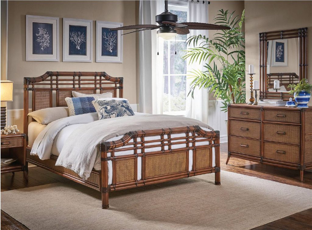 Palm Cove 6 Pc Queen Rattan Wicker Bedroom Set