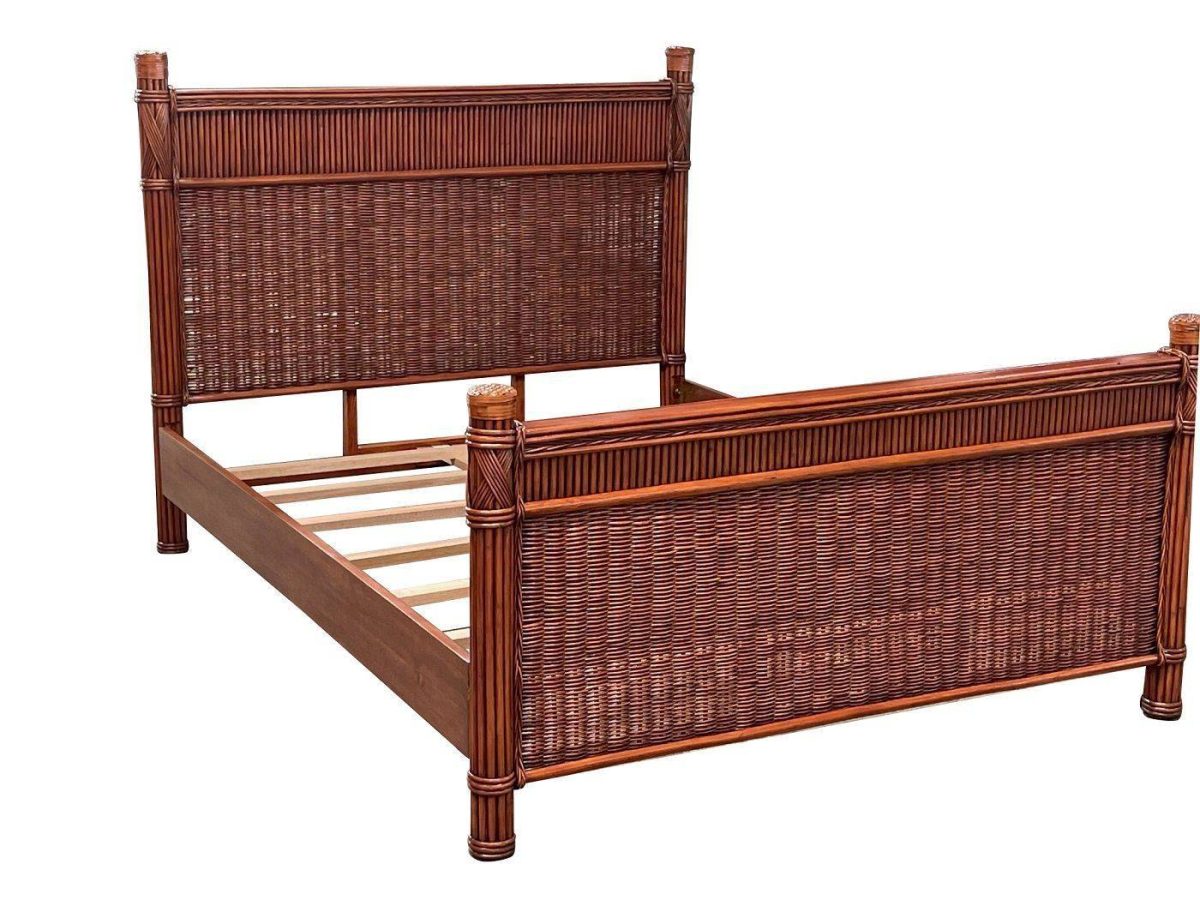 Polynesian Wicker Rattan Tropical King Complete Bed Model WPI178CBK