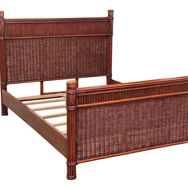 Polynesian Wicker Rattan Tropical King Complete Bed Model WPI178CBK