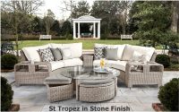 St Tropez Curved Sectional in Stone Stain