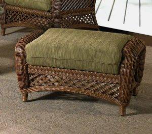 Summer Nites Wicker Ottoman from Classic Rattan Model 9728