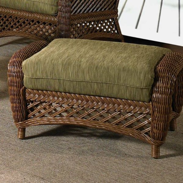 Summer Nites Wicker Ottoman from Classic Rattan Model 9728