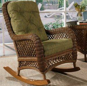 Summer Nites Rattan Wicker Rocker from Classic Rattan Model 9722