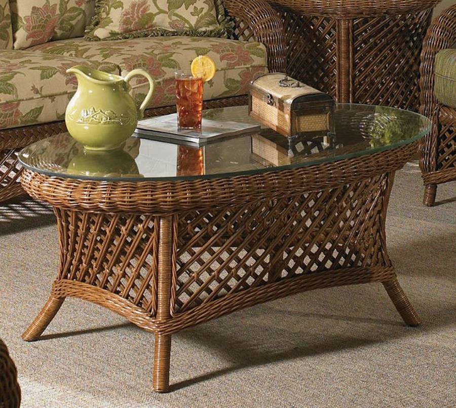 glass top for wicker table