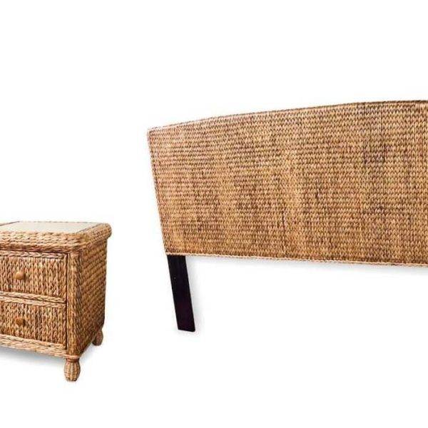 Vanatu Wicker Seagrass Tropical 2 Pc Bedroom Set