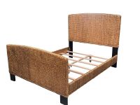 Vanatu Wicker Seagrass Tropical Queen Complete Bed