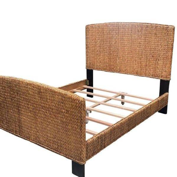 Vanatu Wicker Seagrass Tropical Queen Complete Bed