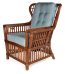 williamsburg wing back rattan chair