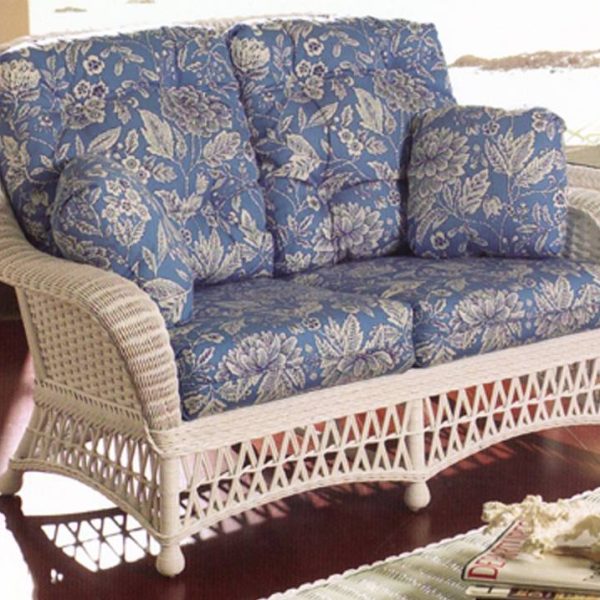 Kiawah Rattan Loveseat from Classic Rattan Model 9602 Made in the USA