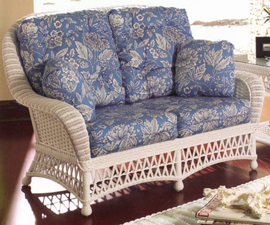 Kiawah Rattan Loveseat from Classic Rattan Model 9602 Made in the USA