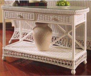 Kiawah Rattan Console Sofa Table from Classic Rattan