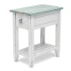picket fence blue chairside table