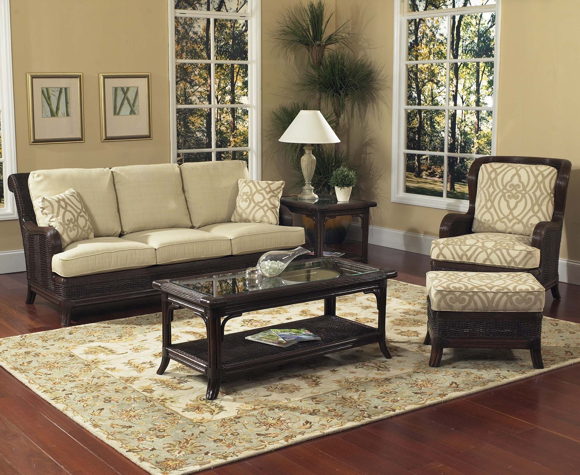 Windsor 5 Pc Wicker Living Room Set from Classic Rattan Model 9800