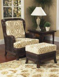 Windsor 3 Pc Set Includes Hi-Back Chair – Ottoman – End Table from Classic Rattan