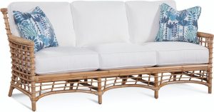 Bridgehampton Rattan Sofa Model 1031-011 Made in the USA by Braxton Culler