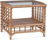 Bridgehampton Rattan End Table Model 1031-071 Made in the USA by Braxton Culler