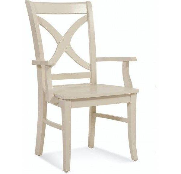 Hues Indoor Dining Arm Chair with Wood Seat by Braxton Culler Model 1064-029WS