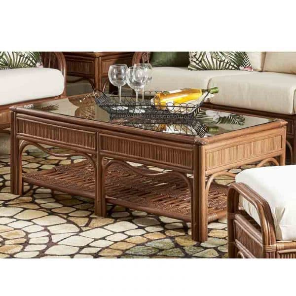 Bermuda Indoor 2 Pc Queen Sleeper Sofa and Coffee Table Set by