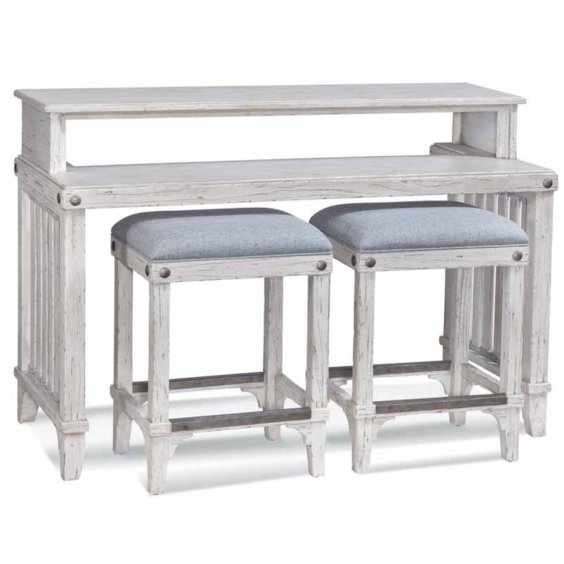 Artisan Landing Indoor Sofa Table / Bar with Stools by Braxton Culler Made in the USA Model 2934-273