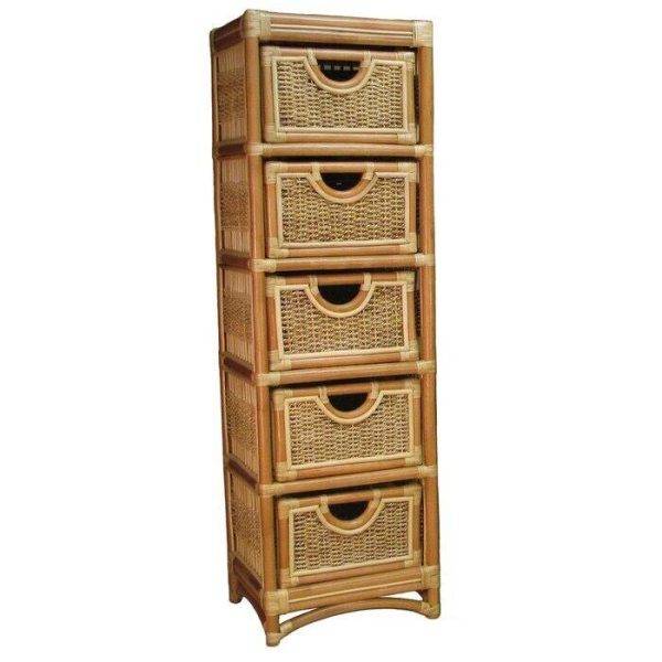 Spice Islands Rattan 5-DRW Storage Box