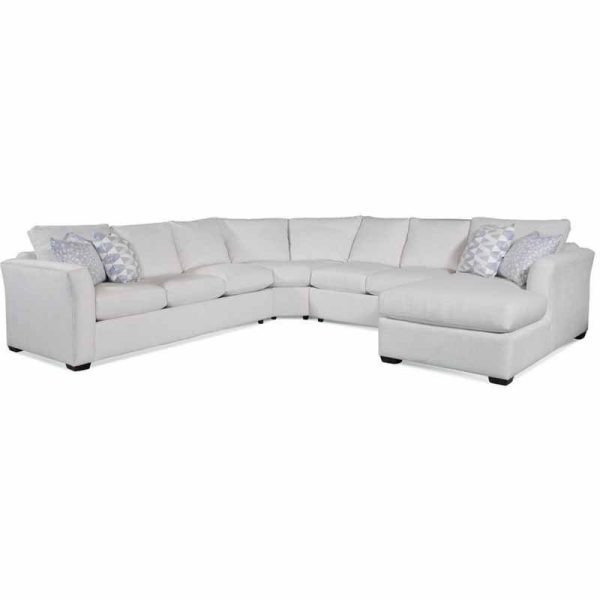 Bridgeport Indoor Four-Piece Sectional with Chaise by Braxton Culler Made in the USA Model 560-4PC-SEC1