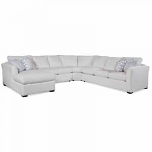 Bridgeport Indoor Four-Piece Sectional with Chaise by Braxton Culler Made in the USA Model 560-4PC-SEC2