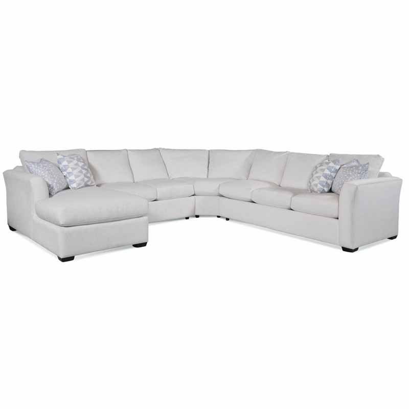 Bridgeport Indoor Four-Piece Sectional with Chaise by Braxton Culler Made in the USA Model 560-4PC-SEC2