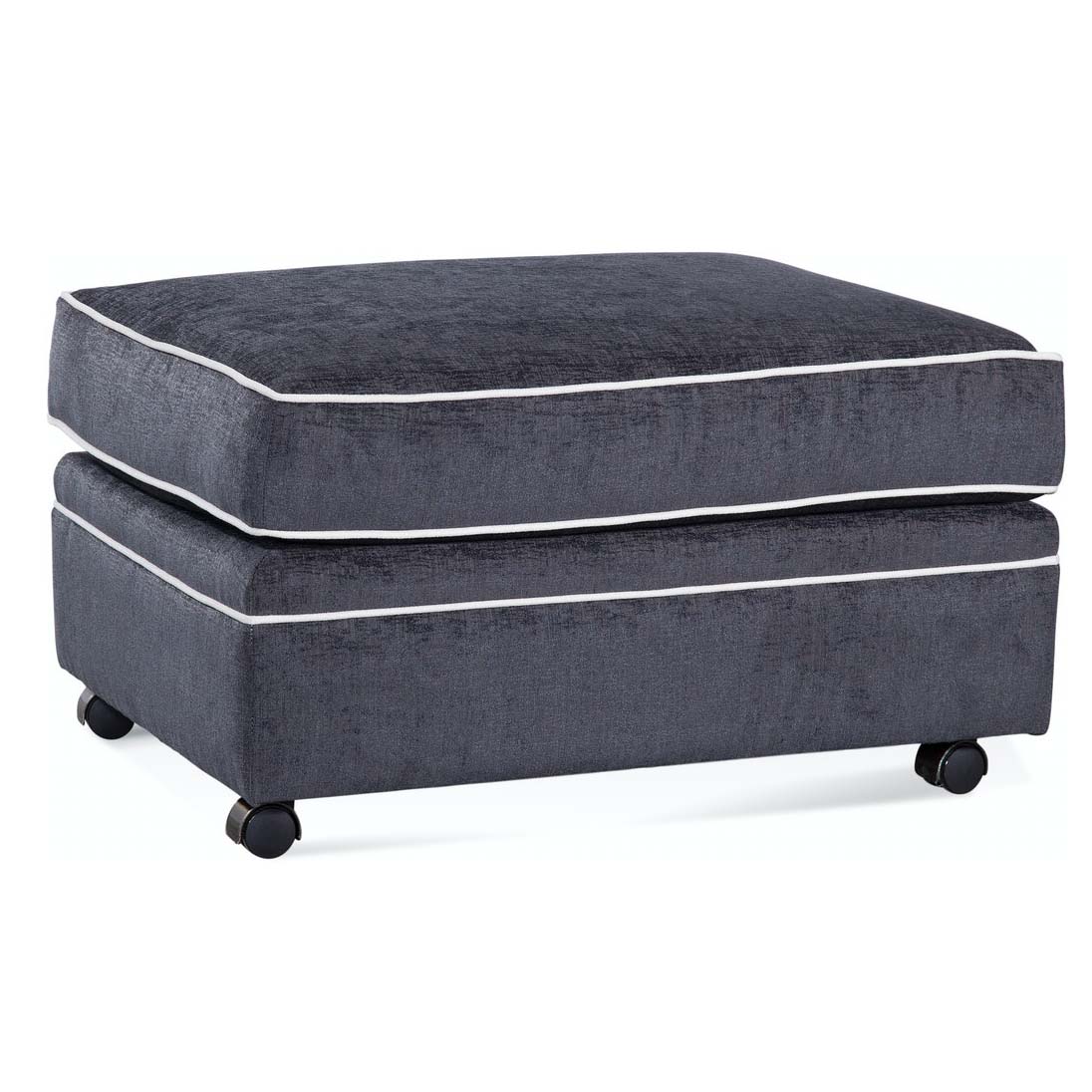 Bradbury Indoor Ottoman with Casters by Braxton Culler Model 6000-109 – Choice of Cushions Made in the USA