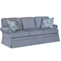 Bradbury Indoor Skirted Sofa by Braxton Culler Model 6126-011 – Choice of Cushions Made in the USA