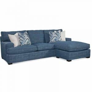 Cambria Indoor Estate Sofa with Reversible Ottoman by Braxton Culler Made in the USA Model 784-C04/C09
