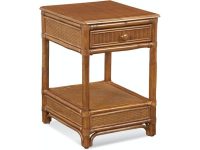 Summer Retreat Wicker and Rattan 1 Drawer Bedroom Nightstand Model 818-044 by Braxton Culler