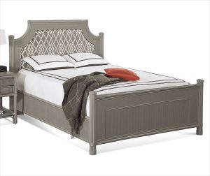 Summer Retreat Rattan and Wicker Upholstered King Complete Bed Model 818-126 by Braxton Culler