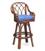 Edgewater Rattan Swivel Bar Stool Model 914-003 Made in the USA by Braxton Culler