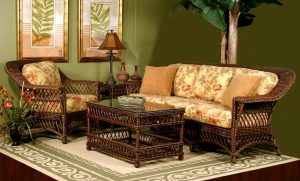 Bar Harbor Brownwash Rattan 6 Pc Set Model BH-SUNRM-BW from Spice Island Wicker