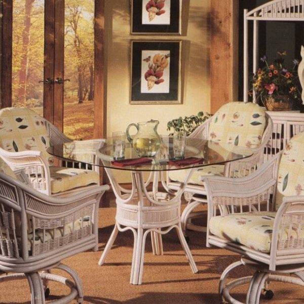 Bermuda Caster Dining Set by South Sea Rattan