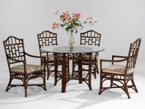 Chippendale Rattan Wicker 6 Pc Dining Set Model 970-SET by Braxton Culler