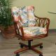 CUBA SWIVEL CASTER CHAIR IN SIENNA STAIN